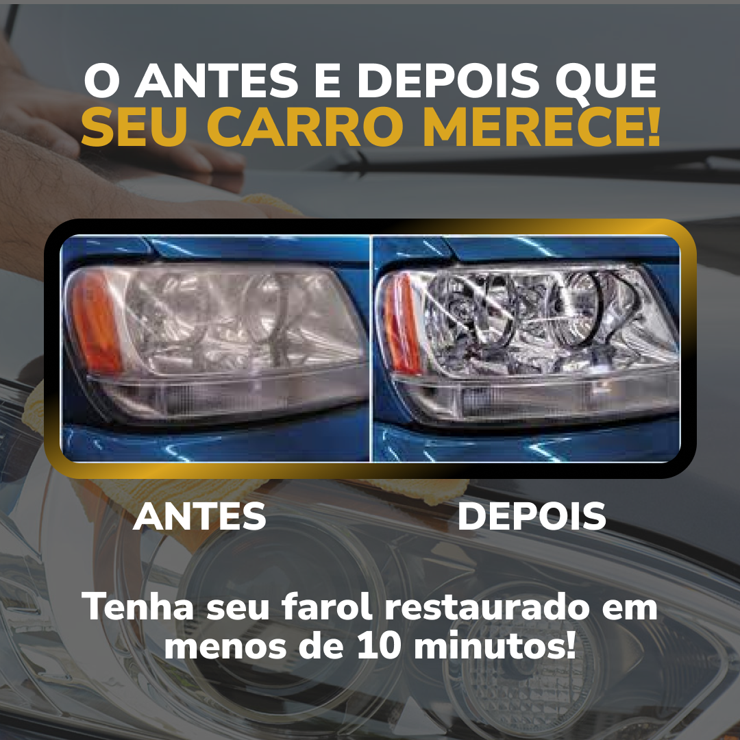 CarvionClearView™ - Restaurador de Brilho para Faróis