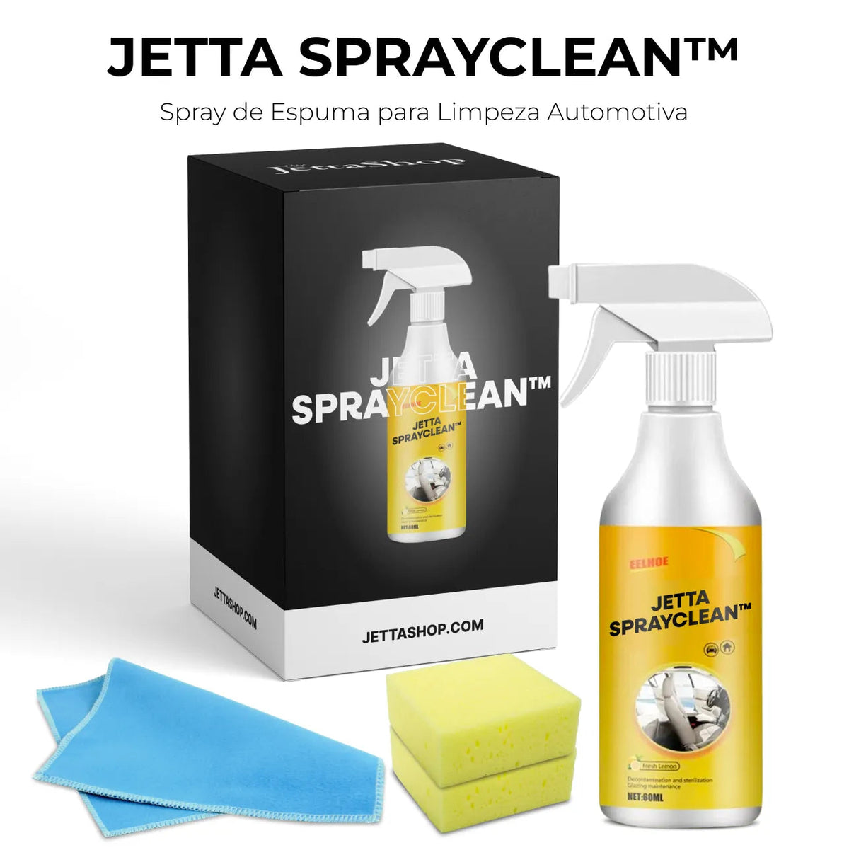 Spray de Espuma para Limpeza Automotiva - Carvion SprayClean™ [+ BRINDES EXCLUSIVOS]